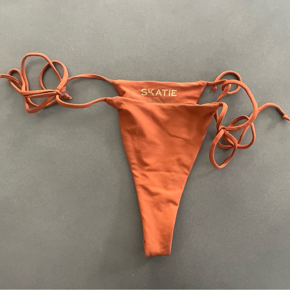 Skatie TERRACOTTA bikini Bottom with Side Ties XS